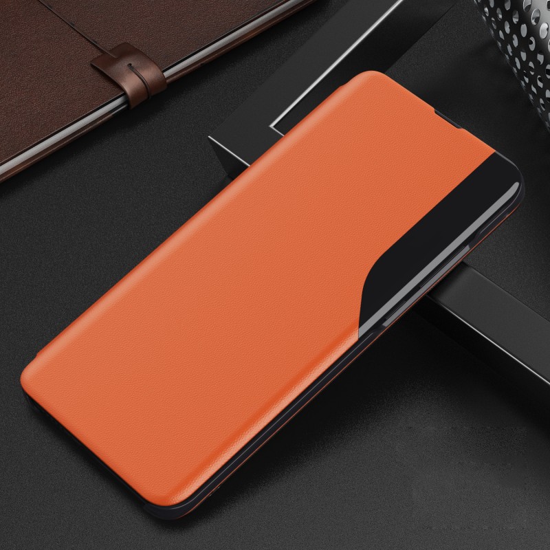 Side Window Flip Cover Stand Leather Phone Case